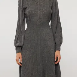 Trendyol A-line Knee length Mock Neck Full slevees Dress image 5