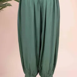 suhani creation Rayon Solid Women ["Green"] Salwar image 2