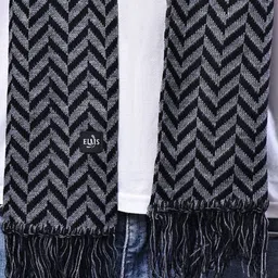 ELLIS Men Striped Mufflers With Fringed Border image 3