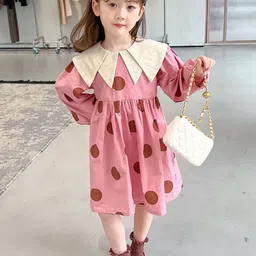 StyleCast x Revolte Polka Dot Colourblocked Peter Pan Collar A-Line Dress-picture-36