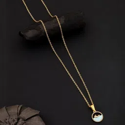 SZN Set Of 2 Gold-Plated Circular Shaped Set Pendants With Chains image 4