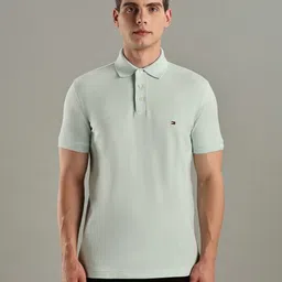 Tommy Hilfiger Brand Logo Printed Polo Collar Short Sleeves Cotton T-shirt-picture-50