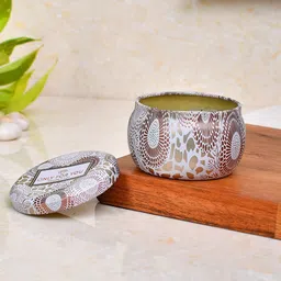 Myntra Elegant Homes Multicoloured & White 1 pieces Jar Candle image 3