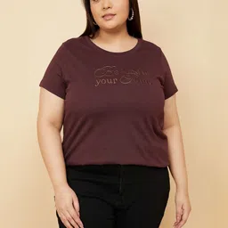 max Women Typography Printed 1 T-shirt-image-65