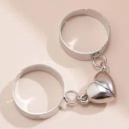 DressBerry Set Of 2 Silver-Plated Finger Rings-image-29