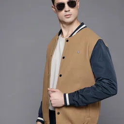 Allen Solly Stand Collar Varsity Jacket-picture-31