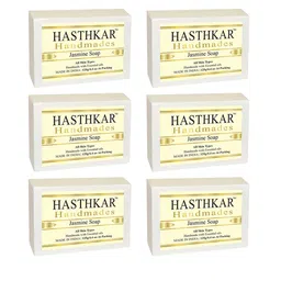 Hasthkar Handmades Set of 6 Jasmine Soaps with Coconut Oil & Glycerin - 125g each-picture-22