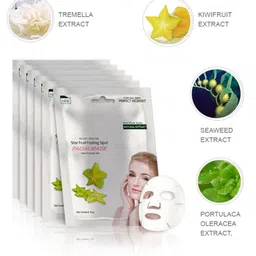 MONDSUB Set of 6 Star Fruit Face Sheet Mask - 25 gm image 4