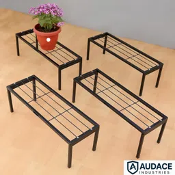 audace industries Black Metal Planter Stand for Indoor & Outdoor Stylish Pot Holder Plant Container Set-picture-17