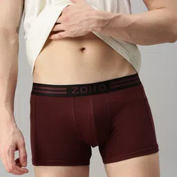 Zoiro Pack Of 2 Cotton Trunks ZO-TR-1012-BC-DB-S-2PC image 5