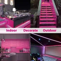 kavora 480 LEDs 4 m Pink Steady Strip Rice Lights image 3