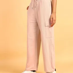 Women Solid Pink Track Pants-image-67