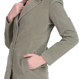 brazo Tweed Solid Coat For Women image 3