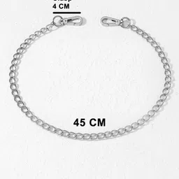 its 4 you Single Layer Curb Chain,Pant Chain,Jean Chain (For Womens And Mens) Sterling Silver Plated Stainless Steel Chain image 5