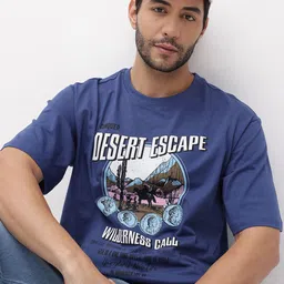 The Roadster Life Co. Printed Pure Cotton Relaxed Fit T-shirt-picture-20