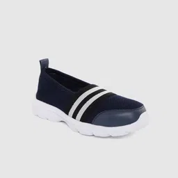 YK Girls Navy Blue Striped Slip-On Sneakers-picture-43