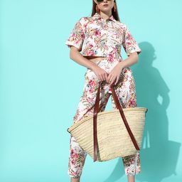 Style Quotient Women Beautiful White Printed Cropped Shirt  with Trousers-picture-40