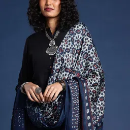 Taavi Ethnic Motifs Printed Block Print Dupatta-picture-22