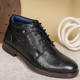 Buckaroo Men Solid Lace-Ups Leather Casual Boots-image-1