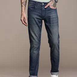 WROGN Men Mid-Rise Slim Fit Light Fade Stretchable Jeans image 4