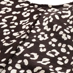 MANGO Animal Print Raw Edge A-Line Midi Dress image 5