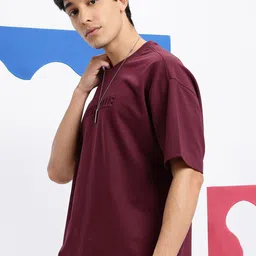 Aeropostale Brand Logo Embossed Drop-Shoulder Sleeves Relaxed Fit T-shirt image 5