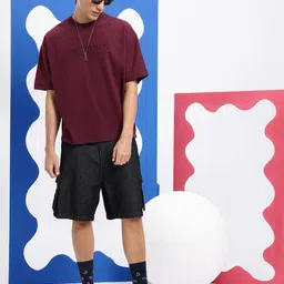 Aeropostale Brand Logo Embossed Drop-Shoulder Sleeves Relaxed Fit T-shirt image 2