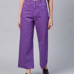 SASSAFRAS Women Purple Relaxed Fit High-Rise Jeans-picture-41