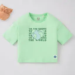 Ed-a-Mamma Kids Green Printed T-Shirt-picture-27