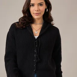 Roadster Women Ribbed Regular Winter Cardigan image 2