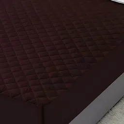 RF RELAXFEEL Brown King Size Quilted Water Resistant Fitted Mattress Protector image 2