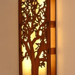 SOMIL Green & Blue Textured Glass Abstract Shaped Wall Lamp image 2