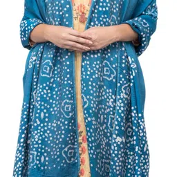 A R SILK DUPATTA HUB Colourblocked Block Print Dupatta image 3