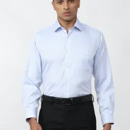 Van Heusen Blue Cotton Regular Fit Printed Shirt-picture-29