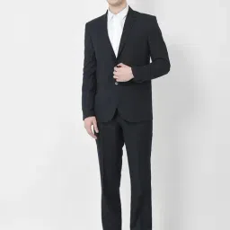 Crimsoune Club Navy Regular Fit Check Two Piece Suit-picture-28