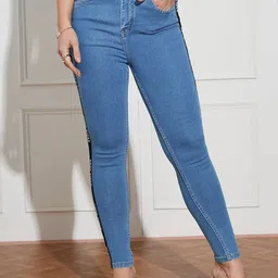 Miss Chase Women Skinny Fit High-Rise Light Fade Stretchable Jeans-image-44
