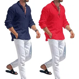 Bellstone Men Multi Cotton Solid Casual Shirts-image-91