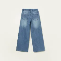 Fame Forever by Lifestyle Girls Mid Blue Cotton Jeans image 2