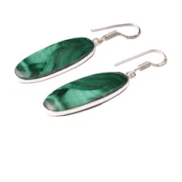 AAR Jewels Rhodium-Plated Oval Drop Earrings image 3