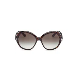 Tom Ford Eyewear Grey Acetate Women Round Sunglass (FT1282 60 52B) (60)-picture-32