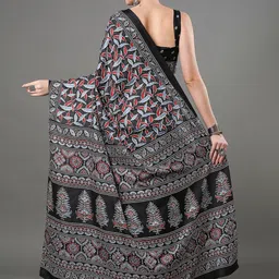 KALINI Ajrak Block Block Print Saree image 2
