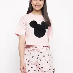Lil Tomatoes Kids Pink Printed T-Shirt with Shorts-picture-40