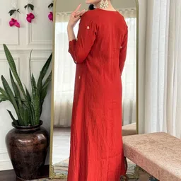 SZN Women Ethnic Motifs Embroidered Regular Kurta with Palazzos & Dupatta image 2