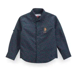U.S. Polo Assn. Kids Green Printed Full Sleeves Shirt-picture-23