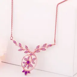 GIVA 92.5 Sterling Silver French Beauty Necklace for Women-picture-26