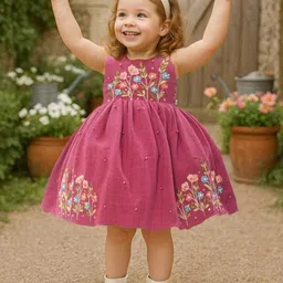 Lagorii Girls Embroidered Fit And Flare Dress-image-30