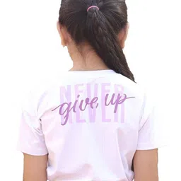 APPALUZO Girls Anti Static Typography Printed Round Neck Relaxed Fit T-shirt image 5