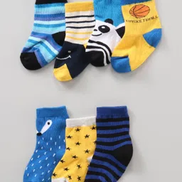 Cute Walk by Babyhug Ankle Length Antibacterial Socks Stripes Print Pack Of 7 - Multicolor-picture-25