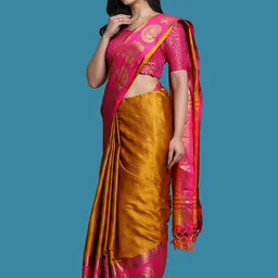 yourwish Woven Design Zari Gadwal Saree image 4