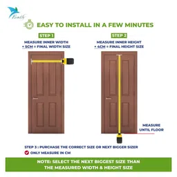 Evafly Mosquito Net for Door Fiberglass Magnetic Curtain Auto Closing Insect Screen for All Door Types with Self Adhesive Hook Tape(200X95cm,White) image 3